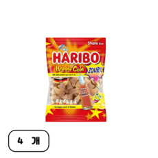 하리보 해피콜라 사우어 젤리, 80g, 4개
