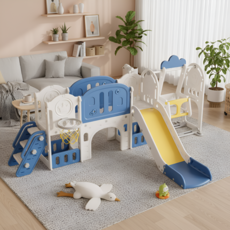 실내 놀이터 유아 미끄럼틀 정글짐 가정용 놀이시설 best, A. 블루 풀옵션, 1개