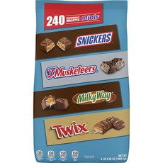 마즈 스니커즈 + 3머스키티어스 밀키 웨이 트윅스 240개입, 1개, 1.906kg