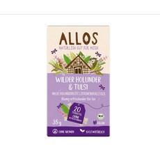 (EU/독일인증) 야생 엘더플라워 & 툴시 티백 20개입 알로스, 1개, 20개
