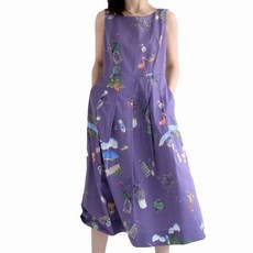 비꼴리끄 코튼 프린트 나시 원피스 B252WO2220 705170