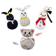 편백 양말 인형만들기 1인SET 만들기DIY DIY만들기, 고양이인형 색상랜덤 1세트, 1개
