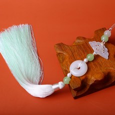 전통 노리개 수술 장식 포장 장신구, 부채-자개옥, 부채-자개옥