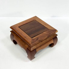 【御古齋】精選 花梨木 正方形 四方底座 彎角底座 厚裝 藝品展示底座 木座 花台花座 美觀實用 三種尺寸 0310, 紅 小款, 1件