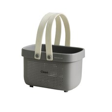 뷰레이터닷컴 클린 물빠지는 목욕가방 수영장 샤워 목욕바구니, 그레이