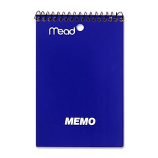 Mead Wirebnd 대학 유선 3홀 펀치 메모 북 (MEA45464)