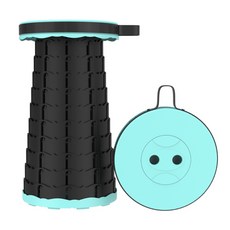 螺旋伸縮椅凳 折疊露營椅 釣魚椅 登山椅, 1個, 【湖綠色】 伸縮椅 螺旋椅 露營椅 升降, 湖綠色