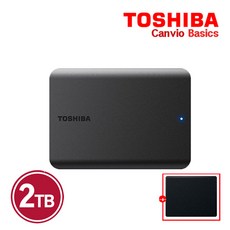 도시바 Canvio Basics 칸비오 베이직 A5 외장하드 (마우스 패드+ 파우치 포함), Canvio Basics (마우스 패드+ 파우치 포함), 2TB