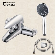 Cerax 鉻色淋浴花灑套裝組，多功能蓮蓬頭冷熱混合龍頭，浴室淋浴必備, 鉻色, 1個