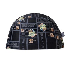 MIZUNO(미즈노) 수영 경영 미니언 Bob Tim 2way 캡 25SS 전체 패턴 디자인 N2JWC500 F 사이즈 블랙