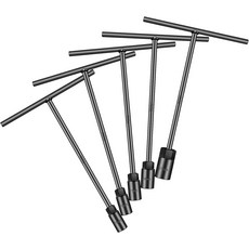 p그룹 T - 핸들 메트릭 소켓 렌치 세트 6점15mm 16mm 17mm 18mm 19mm Cr-V 스틸 러그 육각 소켓5팩, 5Pack