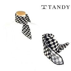 탠디 [탠디] TANDY 체스패턴 레이스 손수건 스카프