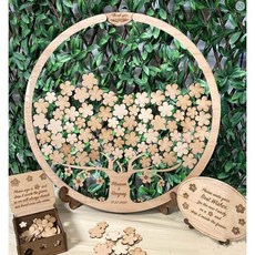 (나무모양) 방명록 게스트북 종교행사 파티 축하용품, 1개