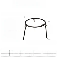 캠핑 삼각대 냄비걸이 스테인리스 아웃도어 야외용 마운트 스틸 그리들 다기능 상품 고리, 05 두꺼운 철 냄비걸이 단원 28 (탈부착 가능)