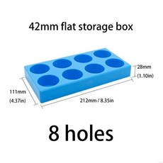 멀티 홀 디자인이있는 도구 홀더 트레이 드라이버 비트 저장 케이스, 42mm 8 holes, 1개