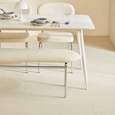 파로마 모리스B 인테리어 식탁 벤치 1300, B화이트 1300, 1개, B 화이트 1300