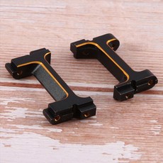 황동 검은 색 코팅 전면 후방 범퍼 서보 마운트 범퍼 보호 스탠드 1/18 TRX4M RC 크롤러 자동차 금., 골드 &amp; 블랙