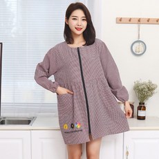 新款冬季加絨加厚外套圍裙廚房家用韓版長袖罩衣女餐飲專用工作服