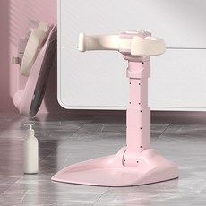 可折疊寶寶浴架 免釘免鑽 可調節高度 防滑設計 節省空間, 升級版小熊寶寶洗澡架（櫻花粉）, 1個