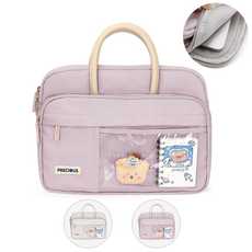 패션 투명 포켓 노트북 가방 스크래치방지 생활방수 아이패드 가방 파우치 16인치, 연보라색 16인치, 1개