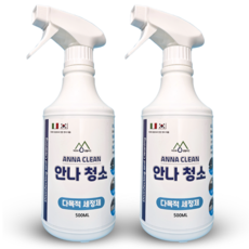 1+1 안나청소 100%환불보장 후드기름때제거 주방 인덕션 오븐 냉장고 청소 클리너, 2개, 500ml