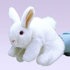 부드러운 리얼 토끼 손인형 구연동화 동물 놀이 어린이집 유치원 교구 장난감