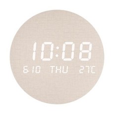 거실 인테리어시계 모던디자인 벽시계 LED 디지털 온도 날짜 시간 다기능 디스플레이 무소음 알람 시계 침실 벽걸이, 3)A1 Rechargeable