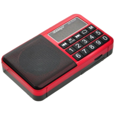 Dennys USB/SD/FM/MP3 隨身大字鍵喇叭 MS-K238, 熱情紅