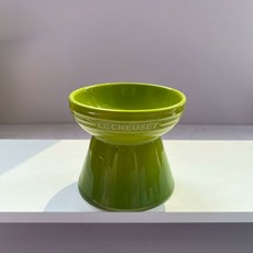 고양이수반 대형견밥그릇 강아지, 캔과 스푼 포함, 1개, 높은 다리 프룻그린