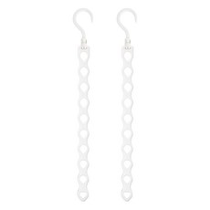 코지웰 공간활용 360도 회전 다용도 멀티 옷걸이, 2개, 화이트