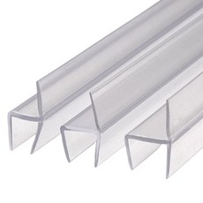 일반h자형프로파일(8 10 12mm용)(2M/2 4M)(유리쫄대/샤워부스쫄대/샤워부스부속/욕실부속/유리보호대/물틈새막이/물튐방지), 10mm용(2.4M), 1개