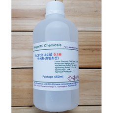 아세트산용액 (빙초산) 0.1M 화)Acetic acid solution (0.1mol), 1개, 450ml