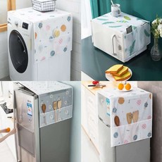 물결샵 방수 냉장고 덮개 포켓 다용도 세탁기 건조기 김치냉장고 커버 먼지, 소형 행성, 1개