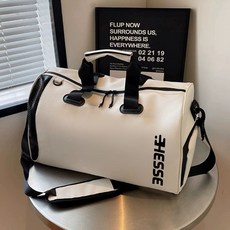 Hesse 健身包 運動旅行袋 乾濕分離 大容量 白色27號旅行包, 白色27號旅行包【超大容量旅行包+加寬肩, 1個