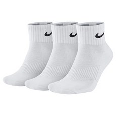 NIKE 耐吉 男女通用 Dry-Fit 緩震運動襪 3入組 SX7667-100, 1個, 白色