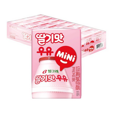 빙그레 딸기맛 우유 미니 / 멸균우유, 120ml, 1개