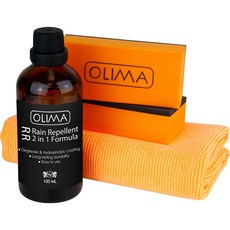 OLIMA 2合1雨敵配方，長效玻璃鍍膜，輕鬆去除油膜，提升雨天駕駛安全, 1個, 100ml