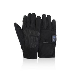 LARMI智能加熱手套LMG02觸控保暖手套 機車防寒手套, 黑色