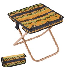 소형 미니 접이식 의자 에스닉 스타일 내하중 휴대용 캠핑 강력한 야외용 스툴 야외, 회색