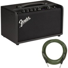 펜더 머스탱 LT40S 기타 앰프 번들 세트 조 스트러머 악기 케이블 13피트 직선직선 칙칙한 녹색, 펜더 머스탱 LT40S 기타 앰프 번들 세트 조 스트러