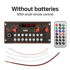 DC 5V Bluetooth 오디오 디코더 증폭기 2.0 채널 스테레오 10W * 2 마이크 기능이있는 보드 무선 원격 제어, 01 A