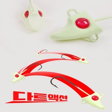 티렉스 갈치 풀치 지그헤드 갈치짱 지그재그 다트액션 역지그, 4개입, 1개
