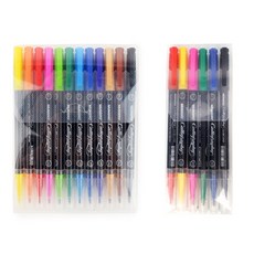 천억마켓 캘리그라피 트윈 캘리그래피펜, 6색