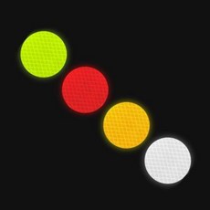 차량용 고휘도 반사스티커 형광테이프 리플렉터 D타입, 그린, 1개, 색상