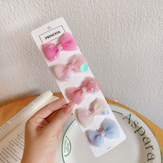 도니주니 여아 리본 집게핀 5종 세트