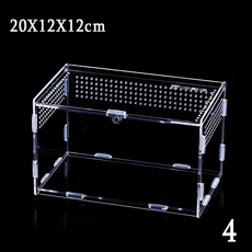 투명 부화통 사육 상자 뱀 도마뱀 번식 곤충 용품 파충류 부화기 테라리움, 04 20X12X12cm