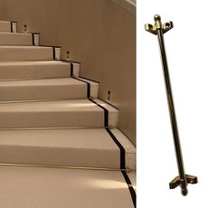 단단한 황동 계단 막대 카펫 고정을 위한 꿀벌 원형 피니얼 포함 및 쉬운 분해(80cm/31.5인치) (골드 90cm) 177947, 단단한 황동 계단 막대, 카펫 고정을 위한 꿀벌 원형