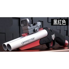 仿真安全軟彈槍 兒童玩具槍 仿真子彈模型槍 拋殼軟彈槍, 黑紅色, 1個