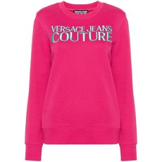 베르사체진쿠튀르 로고 자수 스웨트셔츠