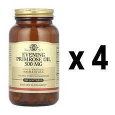 솔가 달맞이꽃(이브닝 프림로즈)오일 500mg 소프트젤 180정 4개, 180캡슐